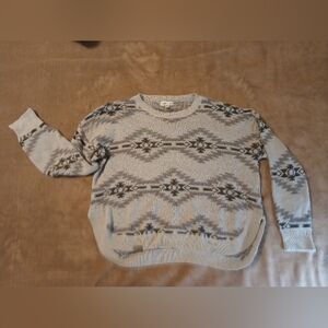Simply Southern Aztec Print Knit Sweater Size Large